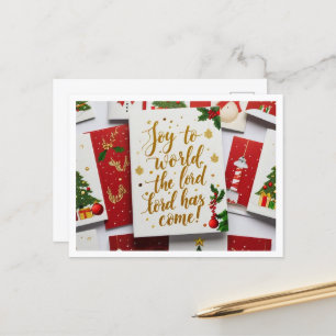 Alle Herzen kommen Zuhause zu Weihnachten Postkarte