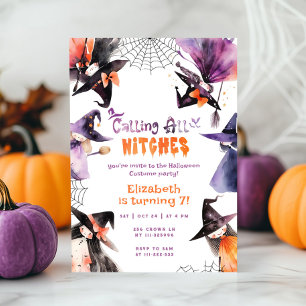 Alle Hexen zum Halloween-Kostenfest eingeladen Einladung