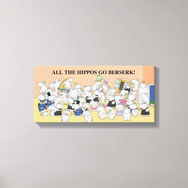 ALLE HIPPOS GEHEN BERSERK! Sandra Boynton Leinwanddruck (Vorderseite)