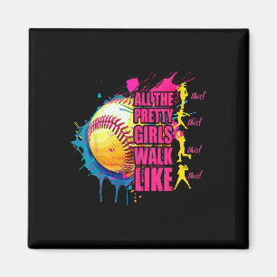 Alle hübschen Mädchen laufen so Softll Player Magnet