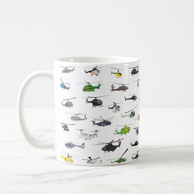 Alle Hubschrauber Kaffeetasse (Links)