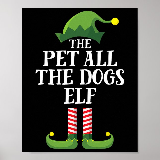 Alle Hunde Elf Matching Family Group Christm Poster (Vorne)