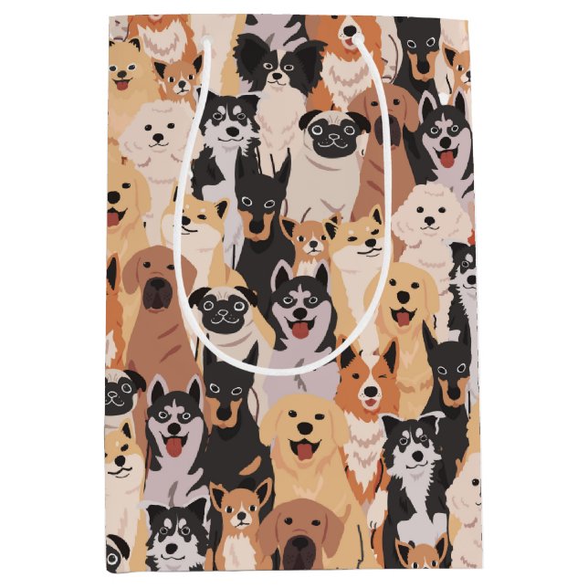 Alle Hunde Geschenktasche Mittlere Geschenktüte (Vorderseite)