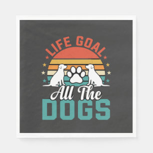 Alle Hunde Retro-Hundefreund Serviette