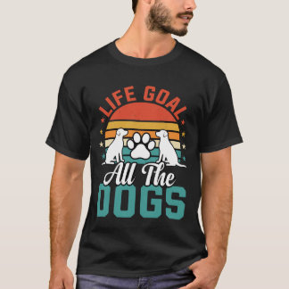 Alle Hunde Retro-Hundeliebhaber-Design T-Shirt