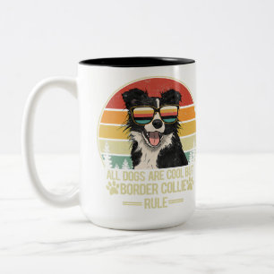 alle Hunde sind cool, aber die Regel der Grenzkoll Zweifarbige Tasse