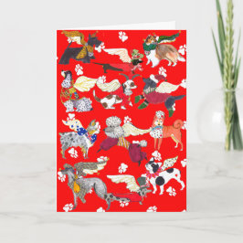 "Alle Hunde sind Engels-" Feiertags-Karte Feiertagskarte