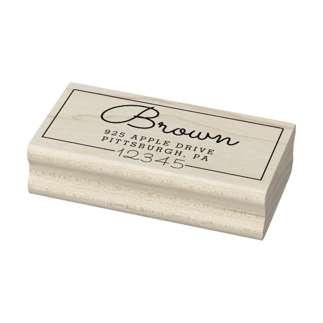 Alle in der Briefmarke der Familienadressen blocki Gummistempel (Stempel)