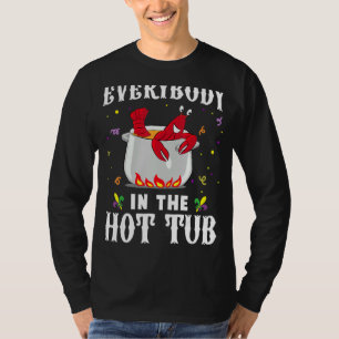 Alle in der Hot Tub Mardi Gras Crawfish Cajun T-Shirt