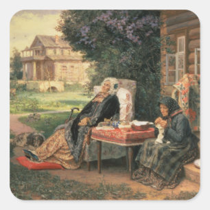 Alle in der Vergangenheit, 1889 Quadratischer Aufkleber