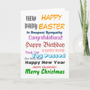 ALLE IN EINER MEHREREN ZWECKKARTE SENDEN EIN JAHR FEIERTAGSKARTE