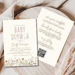 Alle in einer Wildblume Boho Baby Dusche Einladung