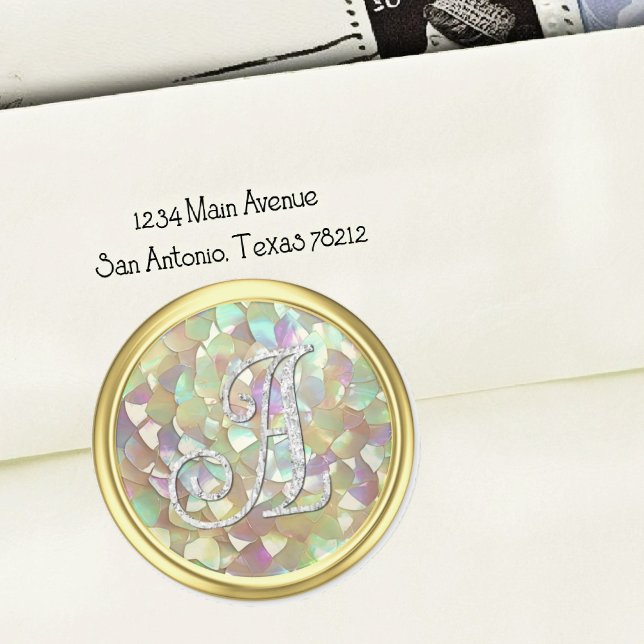 ALLE INITIALEN Silber Monogramm 3 Gold Mutter von  Runder Aufkleber (Von Creator hochgeladen)