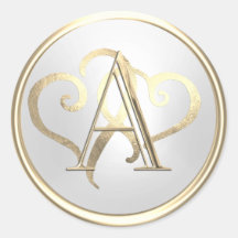 ALLE INITIALS Gold Monogram Gold Hearts Pearl