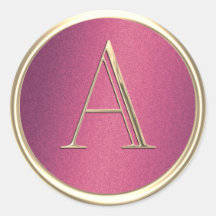 ALLE INITIALS Gold Monogramm Rose Rosa Shimmer
