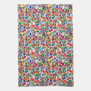 Alle International-Flaggen Geschirrtuch