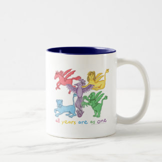 "Alle Jahre…" Zwei-Ton Tasse (Marine-Blau)