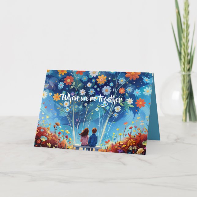 ALLE JAHRESKARTE DER SCHÖNEN LIEBE DANKESKARTE (Vorderseite)