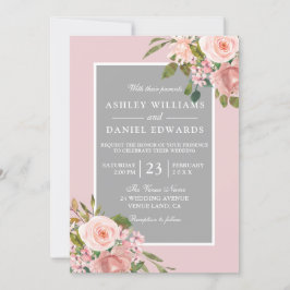 Alle Jahreszeiten Rosa Gold Blumenzwiebeln Einladu Einladung