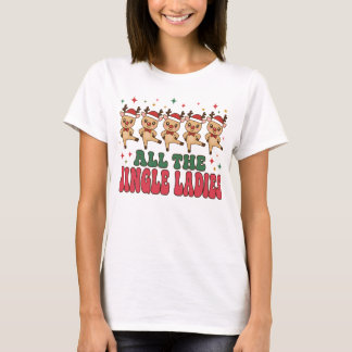 Alle Jingle-Damen-Shirt, Lustiges Weihnachten T-Shirt