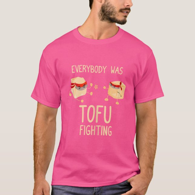 Alle kämpften gegen Tofu - Funny Kung Fu Martia T-Shirt (Vorderseite)