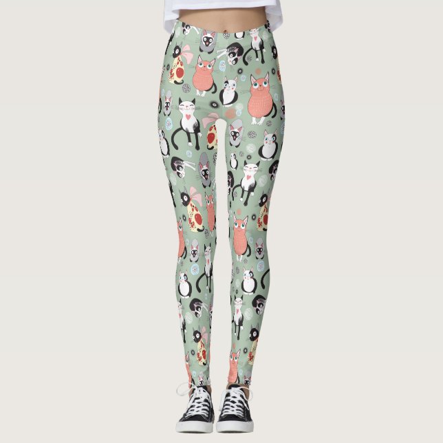 Alle Katzen Leggings (Vorderseite)