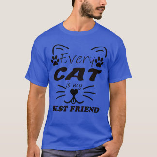 Alle Katzen sind die besten Freunde Großes Design T-Shirt