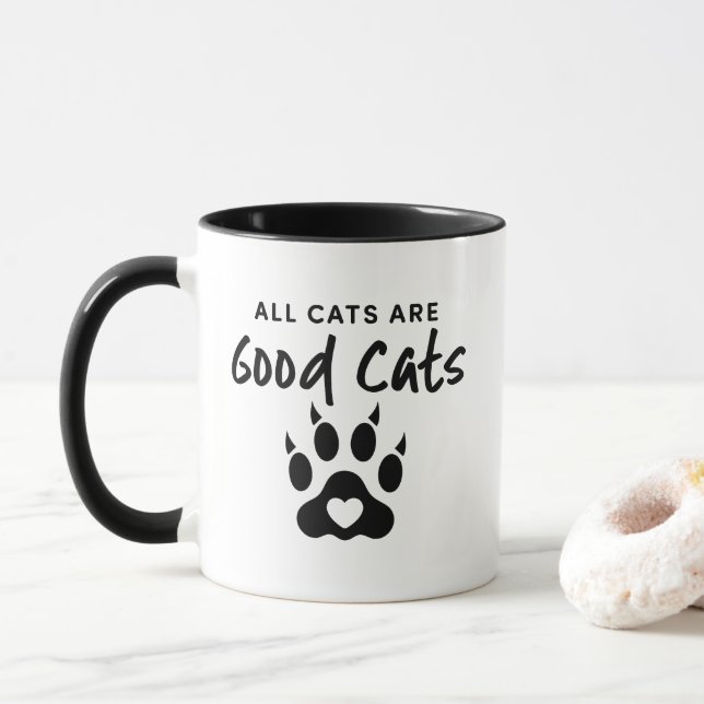 Alle Katzen sind gut Tasse (Mit Donut)