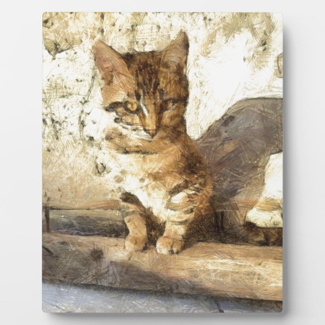 Alle Katzen sind schwarz in der dunklen Bleistiftz Fotoplatte (Vorderseite)