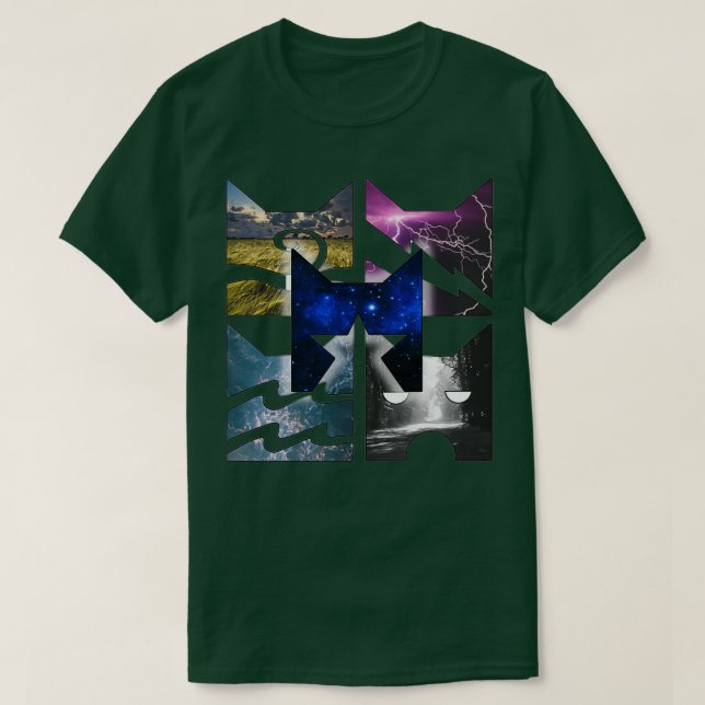 Alle Katzenkämpfer in einem T-Shirt (Design vorne)