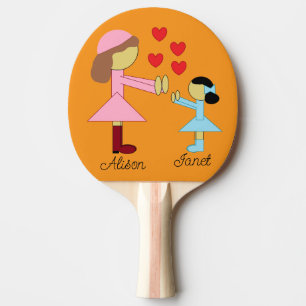 Alle Kinder benötigen Liebe: Orange Tischtennis Schläger