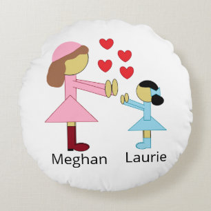 Alle Kinder brauchen Liebe: Weiß Rundes Kissen