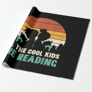 Alle Kinder lesen Retro Read Book Lover Boys Gi Geschenkpapier