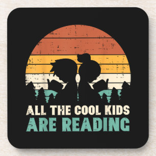 Alle Kinder lesen Retro Read Book Lover Boys Gi Getränkeuntersetzer
