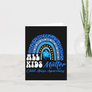 Alle Kinder - Pinwheel Blue Rainbow Child Missbrau Karte