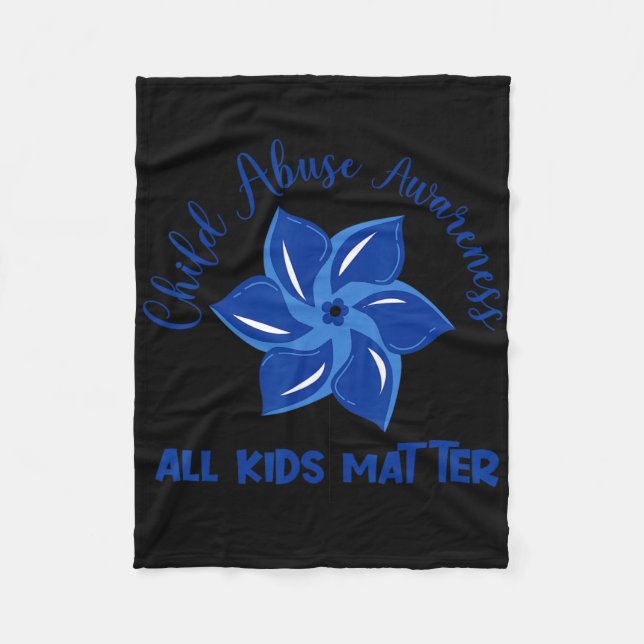 Alle Kinder Problem Kindesmissbrauch Bewusstsein P Fleecedecke (Vorderseite)