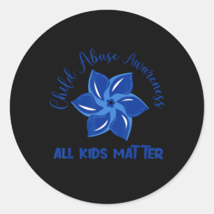 Alle Kinder sind wichtig Kindermissbrauch Bewussts Runder Aufkleber