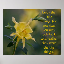 Alle kleinen Dinge gelbe Blumen Poster