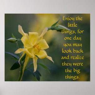 Alle kleinen Dinge gelbe Blumen Poster