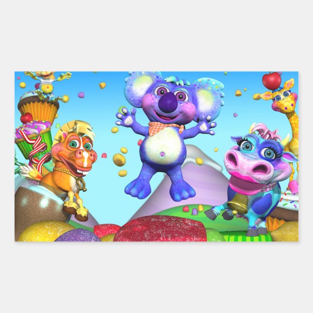 Alle kleinen Regentropfen-Aufkleber Rechteckiger Aufkleber (Vorderseite)