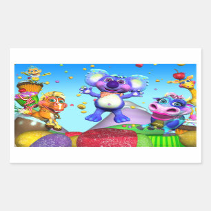 Alle kleinen Regentropfen-Aufkleber Rechteckiger Aufkleber