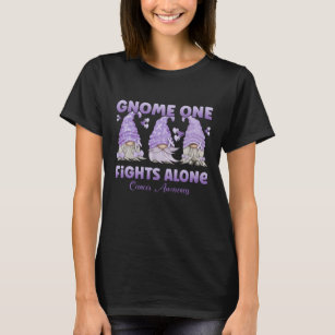 Alle Krebsbewusstsein Lavendel Ribbon Gnome T-Shirt