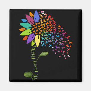 Alle Krebserkrankungen Bewusstsein Tag Sonnenblume Magnet