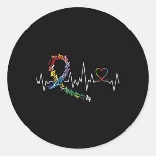 Alle Krebserkrankungen Runder Aufkleber