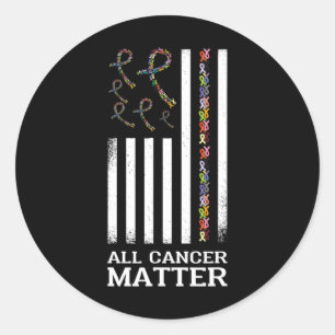 Alle Krebsfragen Sprichwort World Cancer D Runder Aufkleber