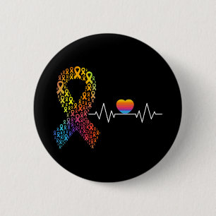 Alle Krebsthemen Aufklärungstag Herzschlag Band Button