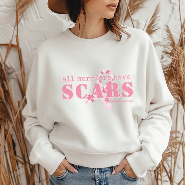 Alle Krieger haben Narben Brustkrebs-Überleben T-Shirt (All Warriors Have Scars #CancerSurvivor #CancerWarrior Breast Cancer Awareness October We Wear Pink)