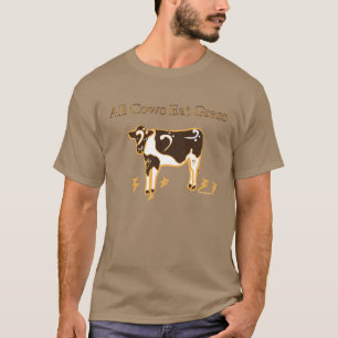 Alle Kühe essen Gras-Bassschlüssel-Stolz! T-Shirt