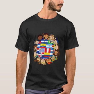 Alle Länder Flaggen Kinder Hispanic Heritage Mon T-Shirt