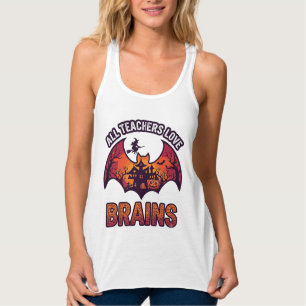 Alle Lehrer lieben Gehirne Halloween Fledermaus Sp Tank Top